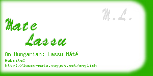 mate lassu business card