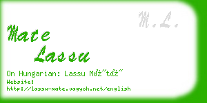 mate lassu business card
